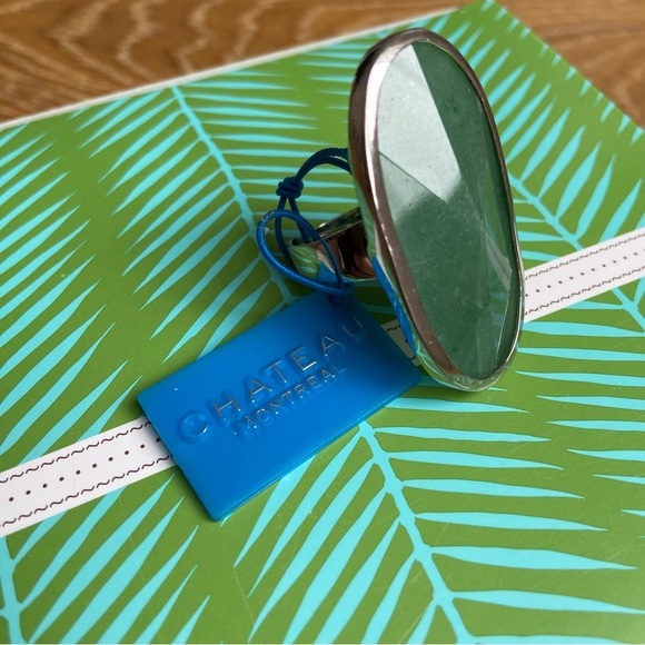 Aventurine Quartz Crystal Statement Ring - Picture 2 of 9